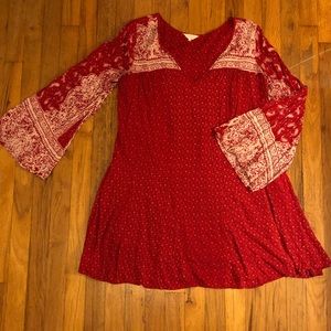 Free People flowy, hippie mini dress